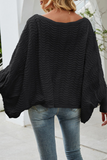 Casual Solid Hollowed Out Off the Shoulder Tops Sweater