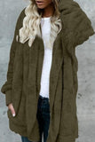 Fashion Casual Solid Split Joint Hooded Collar Outerwear(12 colors)