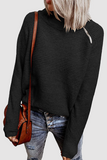 Casual Solid Patchwork Zipper O Neck Tops Sweater