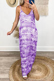 Elegante Batik-Prinzessin-Kleider mit V-Ausschnitt (5 Farben)