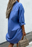 Fashion Street Solid Patchwork-Blusen mit Umlegekragen (3 Farben)