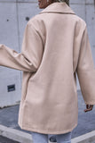 Fashion Casual Solid Patchwork Turndown Collar Outerwear