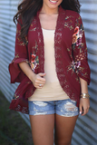 Casual Print Patchwork Tops