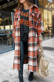Fashion Casual Plaid Pocket Buttons Shirt Collar Outerwear(5 Colors)