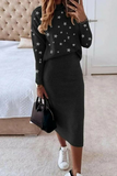 Casual The stars O Neck Long Sleeve Two Pieces(4 Colors)