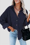 Casual Street Solid Buckle Turndown Collar Tops(16 Colors)