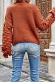 Casual Solid Patchwork O Neck Tops