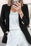 Casual Elegant Solid Buttons Turn-back Collar Outerwear(7 Colors)