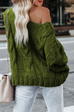 Suéter casual sólido básico com gola O (7 cores)