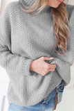 Casual Solid SBasic Half A Turtleneck Tops Sweater(4 Colors)