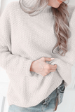 Lässiger, solider SBasic-Pullover mit halbem Rollkragen (4 Farben)