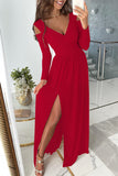 Sweet Elegant Solid Patchwork Fold V Neck Straight Dresses(5 Colors)