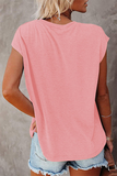 Lässig bedruckte Basic-T-Shirts mit O-Ausschnitt (6 Farben)