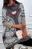 Fashion Geometric Split Joint Tops Sweater(4 Colors)