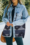 Modische Oberbekleidung mit Umlegekragen und geometrischer Taschenschnalle (6 Farben)