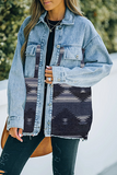 Modische Oberbekleidung mit Umlegekragen und geometrischer Taschenschnalle (6 Farben)