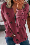 Casual The stars Patchwork Zipper Collar Hoodies(8 Colors)