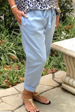 Lässige, solide Patchwork-Jeans mit mittlerer Taille und normaler Taille