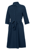 Casual Solid Patchwork Turndown Collar Shirt Dress Dresses(4 Colors)
