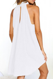 Casual Solid Halter Straight Dresses(6 Colors)