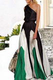 Vestidos de saia de bolo de um ombro com estampa fashion (6 cores)