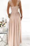 Casual Solid Slit V Neck Evening Dress Dresses(3 Colors)