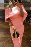 Schulterfreies Trompeten-Meerjungfrauenkleid mit Modedruck (7 Farben)