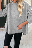 Casual Solid Patchwork Turtleneck Sweats(6 Colors)