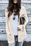 Casual Solid Patchwork Cardigan Collar Tops(5 Colors)