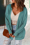 Casual Solid Patchwork Cardigan Collar Tops(6 Colors)