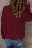 Suéteres de gola com zíper sólido da moda (8 cores)