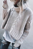 Casual Solid Pullovers Scarf Collar Sweaters(3 Colors)