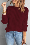 Lässige, solide Patchwork-Pullover mit O-Ausschnitt (8 Farben)