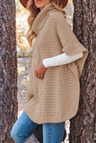 Fashion Solid Patchwork Turtleneck Sweaters(3 Colors)