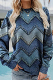 Casual Geometric Printing O Neck Sweaters(6 Colors)