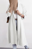 Elegant Solid Color Turndown Collar Outerwear(6 Colors)