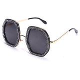 Lässige, tägliche Vintage-Sonnenbrille mit Patchwork-Strasssteinen