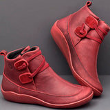 Casual Patchwork Round Leather Shoes
