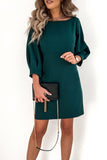 Elegant College Solid With Bow O Neck Pencil Skirt Dresses(3 Colors)