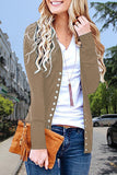 Casual Solid Buttons Solid Color Cardigan Collar Cardigans(11 Colors)