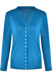 Casual Solid Buttons Solid Color Cardigan Collar Cardigans(11 Colors)