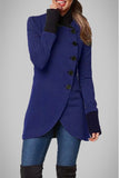 Elegant College Solid Buttons POLO collar Outerwear(5 Colors)