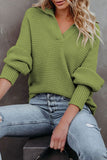 Elegante einfarbige Pullover mit Umlegekragen (7 Farben)