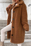 Casual Solid Buckle Solid Color Turndown Collar Outerwear