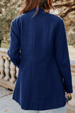 Casual Solid Buckle Square Collar Outerwear(3 Colors)
