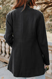Casual Solid Buckle Square Collar Outerwear(3 Colors)