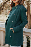Casual Solid Buckle Square Collar Outerwear(3 Colors)