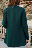 Casual Solid Buckle Square Collar Outerwear(3 Colors)