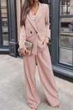 Casual Work Solid Pocket Conventional Collar Long Sleeve Two Pieces(3 Colors)