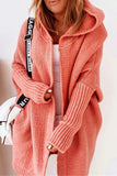 Street Solid Asymmetrical Solid Color Hooded Collar Cardigans(15 Colors)